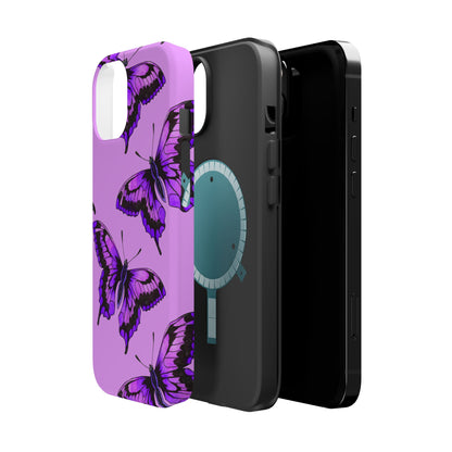 Magnetic Phone Case (Purple Butterfly)