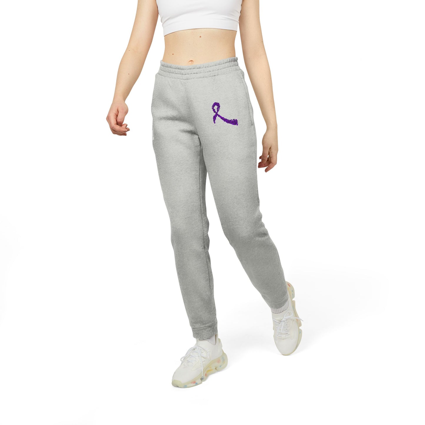 adidas Women's Fleece Joggers (Purple Ribbon Bubbles)