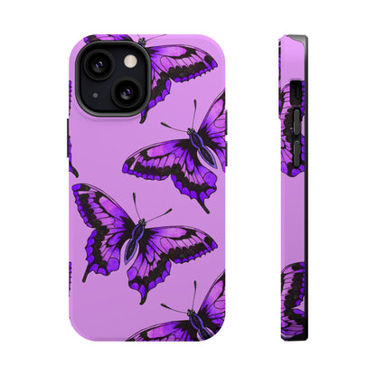 Magnetic Phone Case (Purple Butterfly)