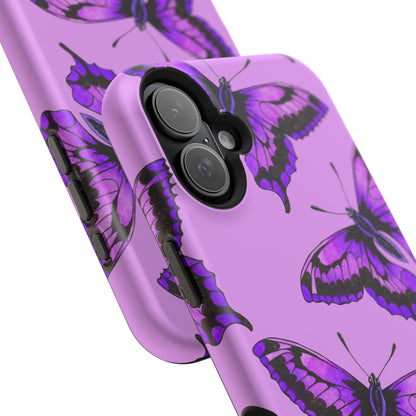 Magnetic Phone Case (Purple Butterfly)