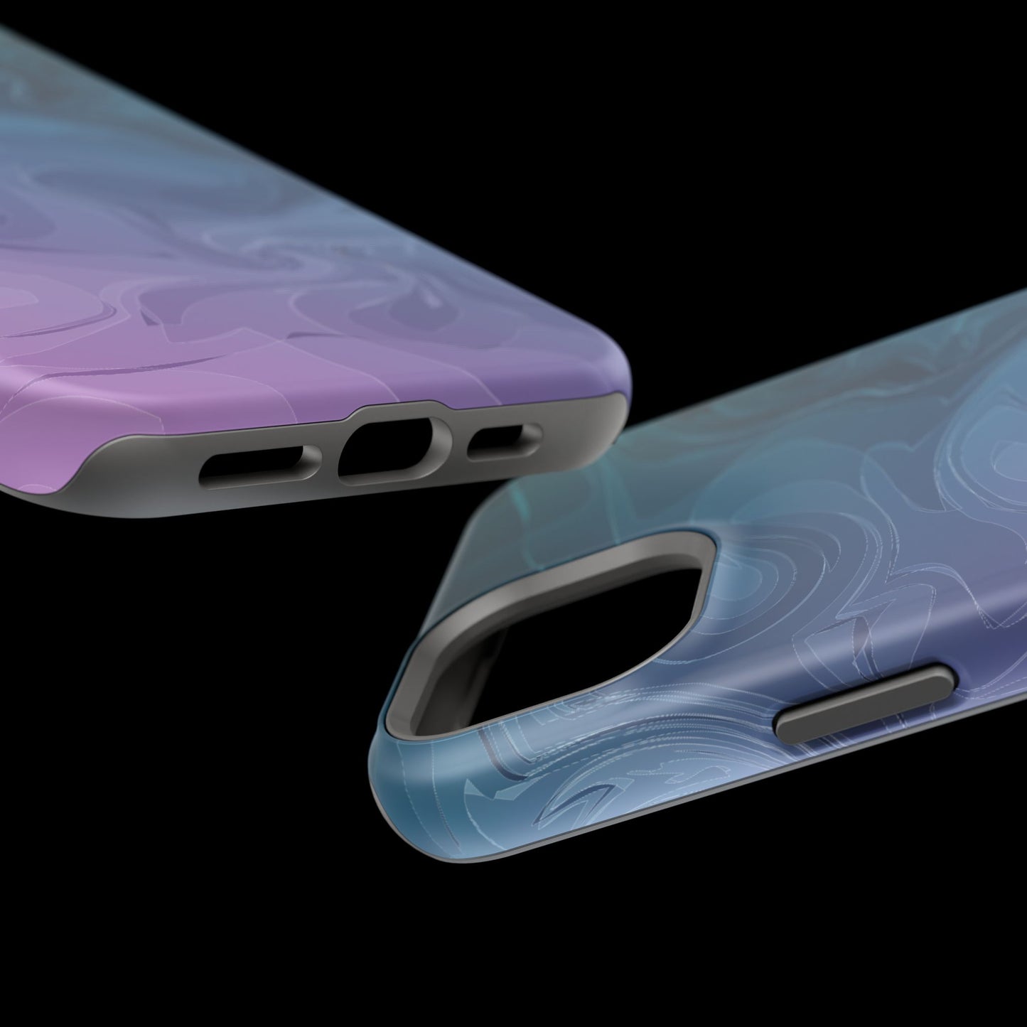 Magnetic Phone Case (Liquid Purple Pattern)