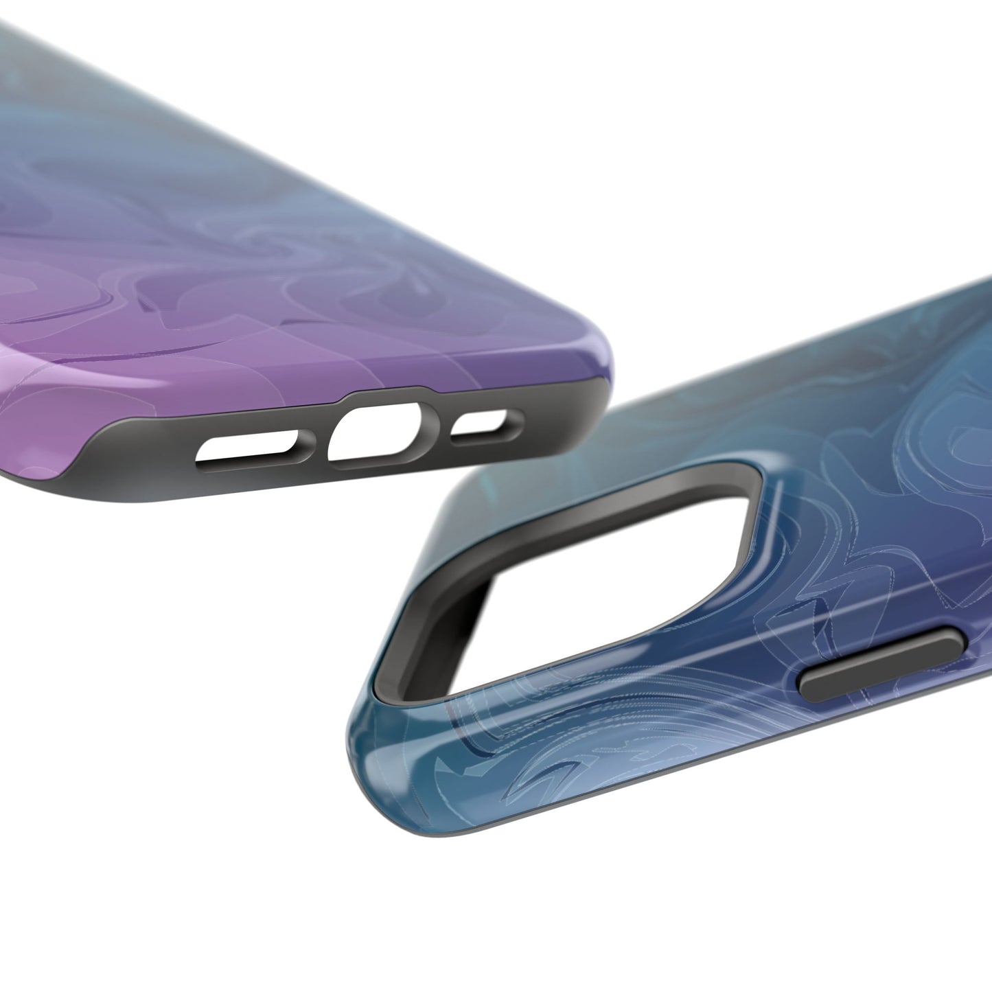 Magnetic Phone Case (Liquid Purple Pattern)