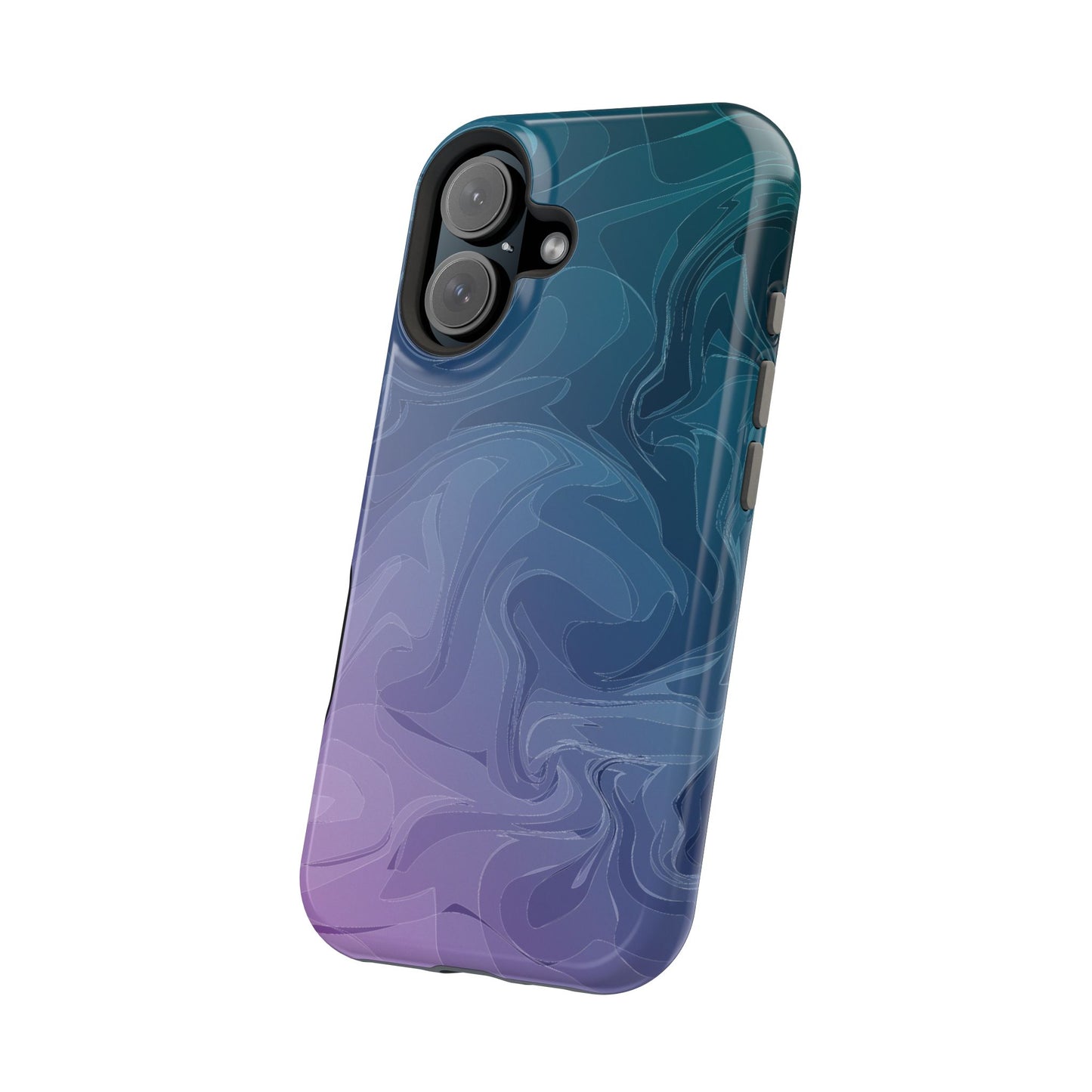 Magnetic Phone Case (Liquid Purple Pattern)