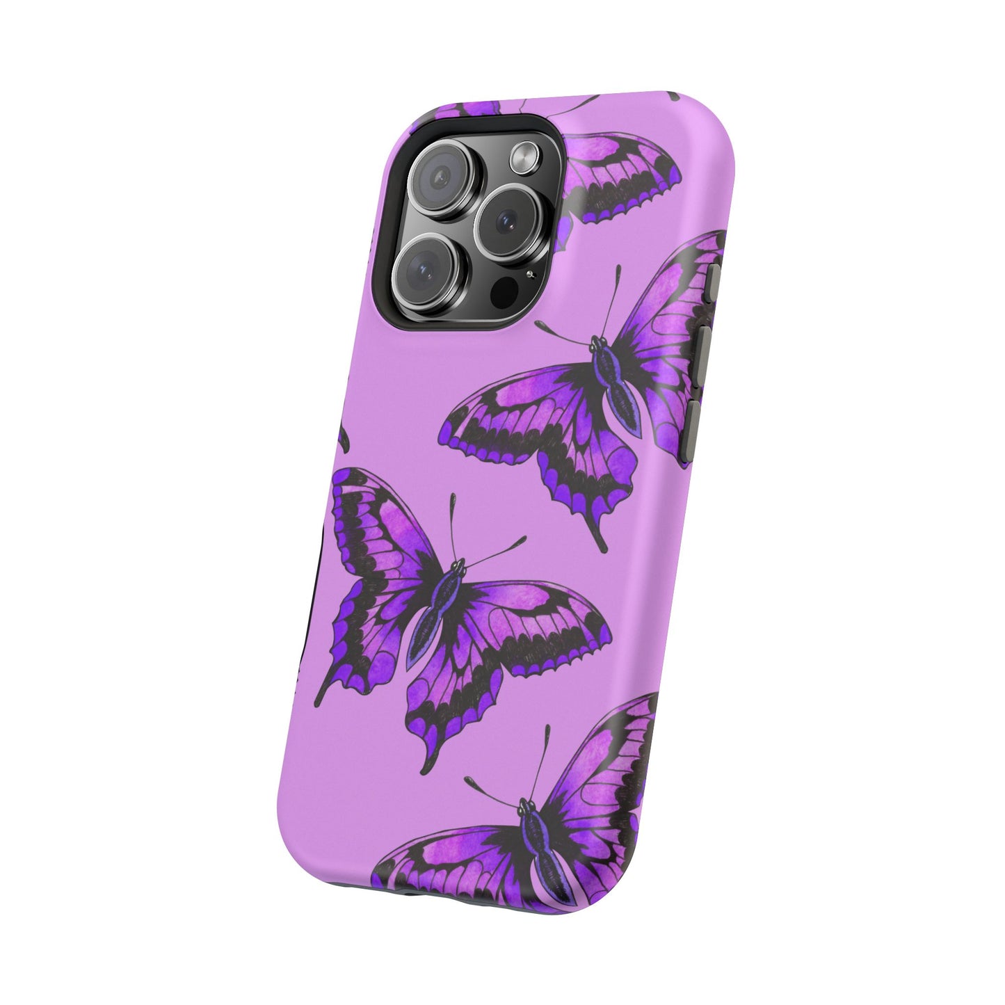 Magnetic Phone Case (Purple Butterfly)