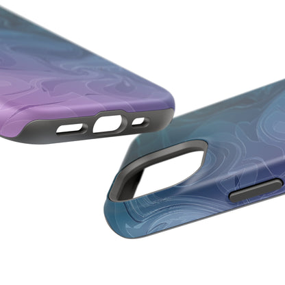 Magnetic Phone Case (Liquid Purple Pattern)