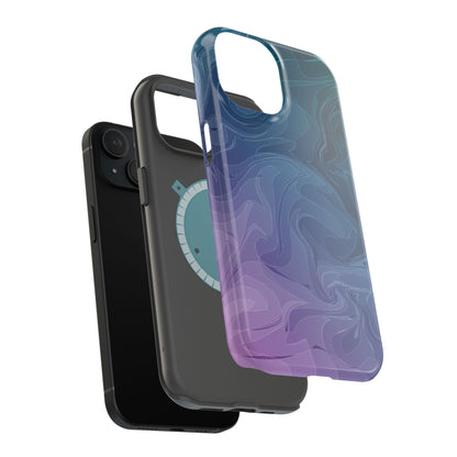 Magnetic Phone Case (Liquid Purple Pattern)