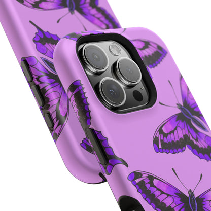 Magnetic Phone Case (Purple Butterfly)