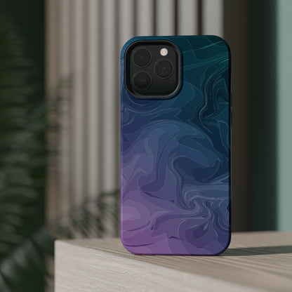 Magnetic Phone Case (Liquid Purple Pattern)