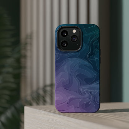 Magnetic Phone Case (Liquid Purple Pattern)