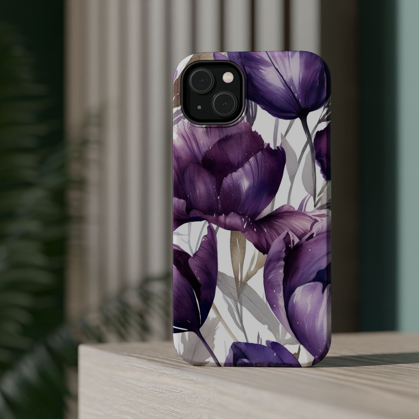 Magnetic Phone Case (Watercolor Flower)