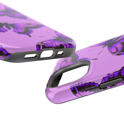 Magnetic Phone Case (Purple Butterfly)