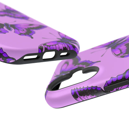 Magnetic Phone Case (Purple Butterfly)