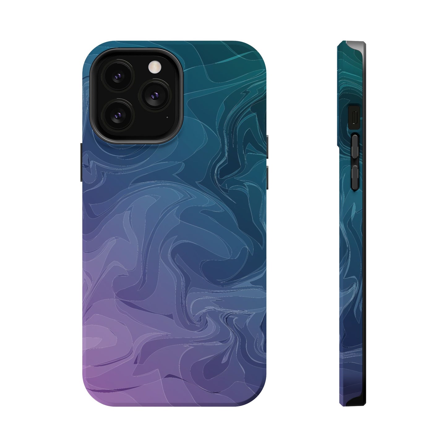 Magnetic Phone Case (Liquid Purple Pattern)