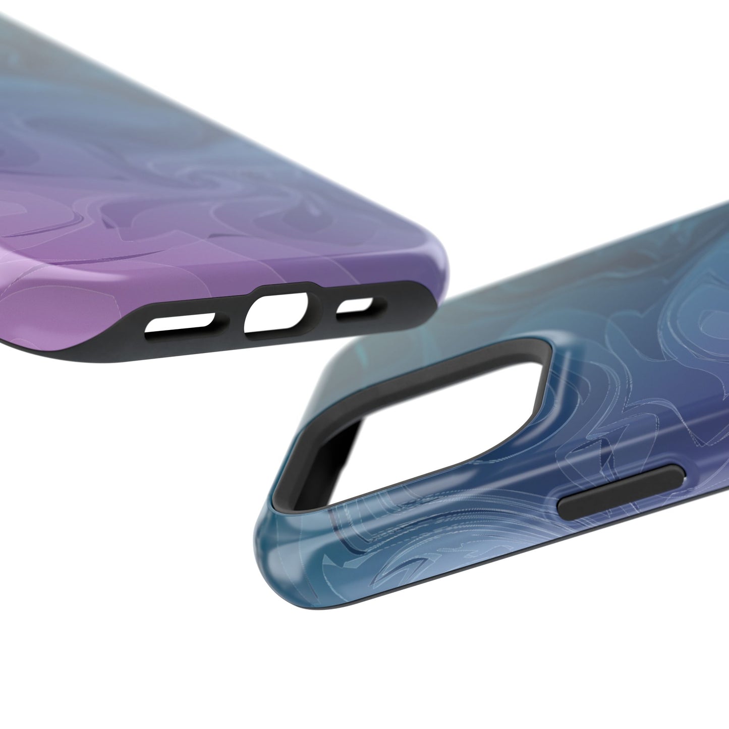 Magnetic Phone Case (Liquid Purple Pattern)